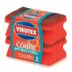Esponja Abrasiva Virutex Acanalada Cobre Display de 2 Unidades