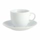 TAZA P/ CAFE C/PLATILLO ELEGANT BLANCA