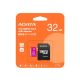 Memoria Micro Adata Sdhc 32GB + Adaptador SD clase 10