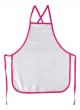 Delantal Maxcril Preescolar Blanco Con Borde Rosado